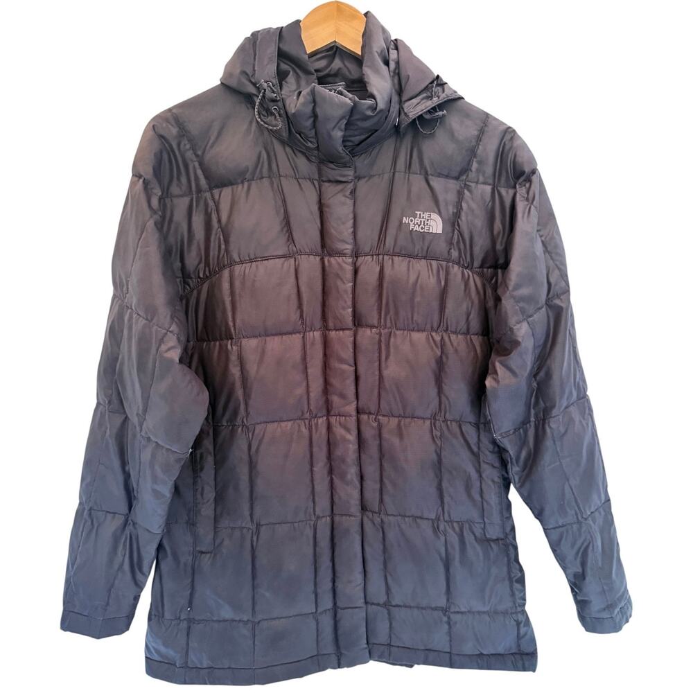 The North Face 600 Puffer Jacket Womens Small Black Hooded Insulated Winter Coat